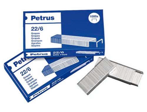 Agrafes petrus galvanizada 22/6 caixa 1000 unidades , Petrus , 153681 , 8411772557234